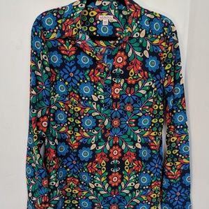 Merona🌻great colors & retro print🌻EUC🌻sz M